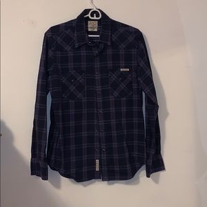 Lucky brand snap closure long sleeved shirt